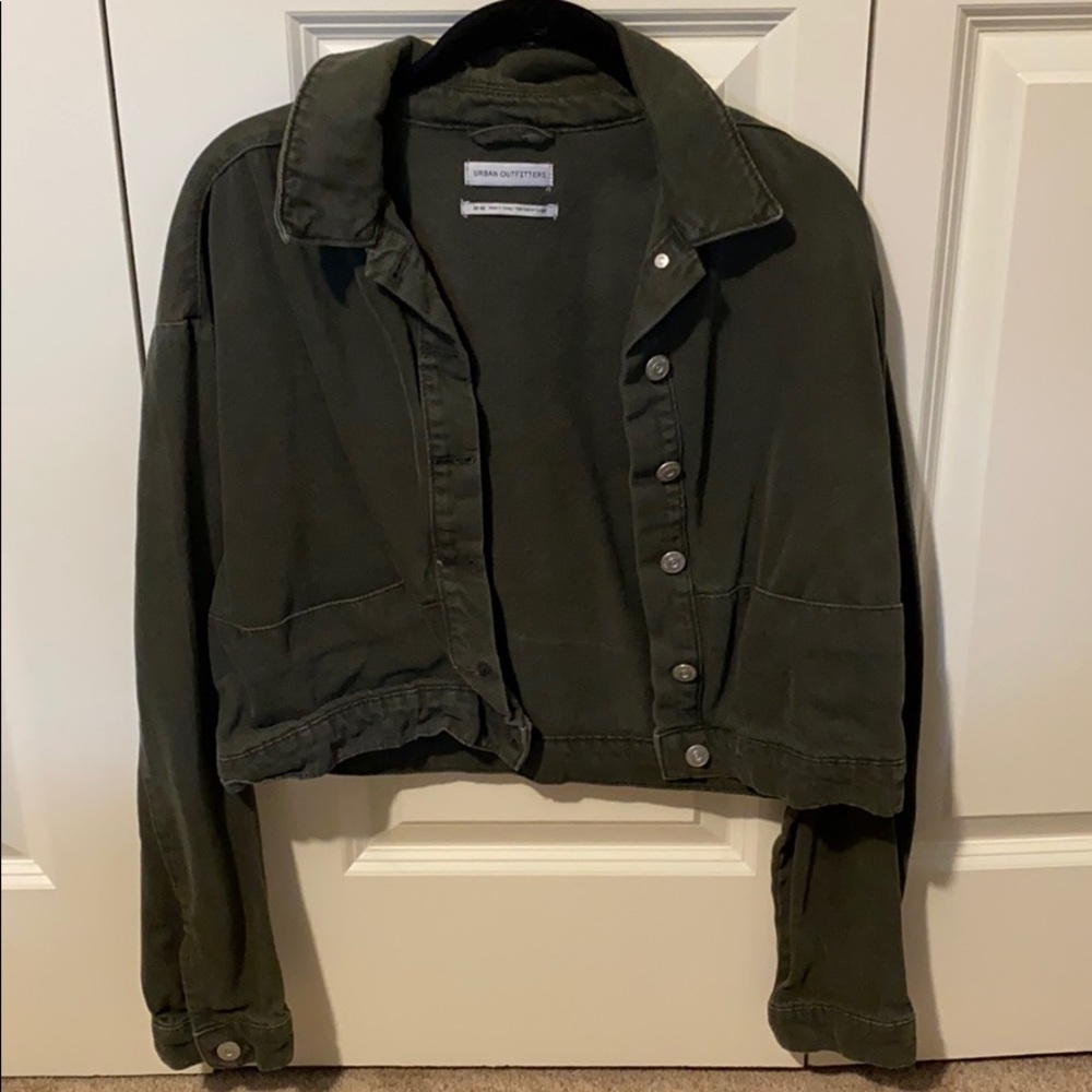 Army Green Denim Jacket- Urban Outfitters